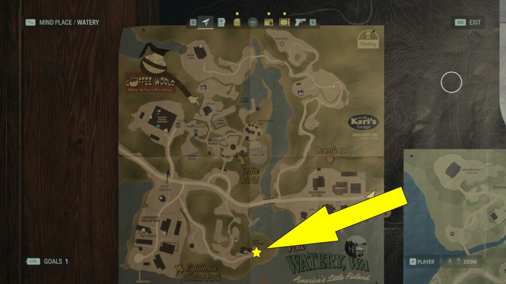 Watery Lighthouse Nursery Rhyme Location Map