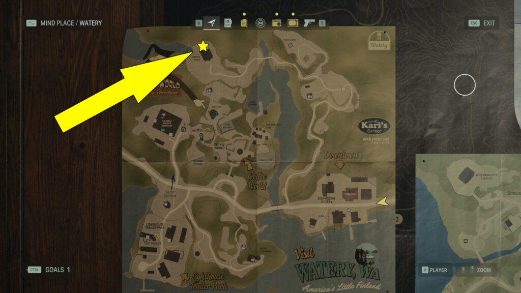 Watery Ranger Cabin Nursery Rhyme Location Map