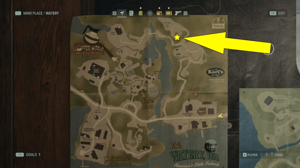 Watery Radio Tower Nursery Rhyme Location Map