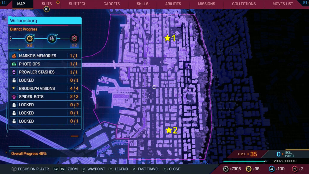 Marvel's Spider-Man 2 Williamsburg Spider Bots Locations Map