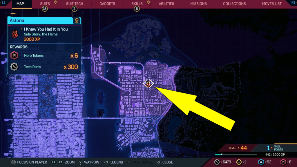 Astoria I Knew You Had It In You Flame Mission Map Location