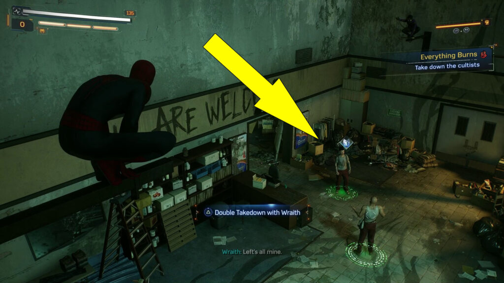 Press Triangle to perform a Double Takedown with Wraith.