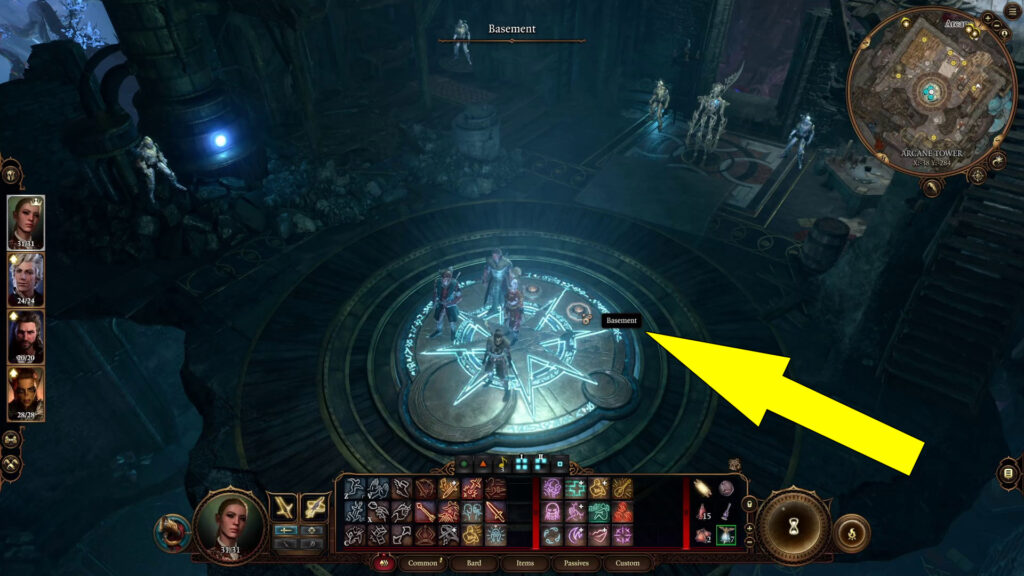 Arcane Tower Basement Elevator Secret Button in Baldur's Gate 3