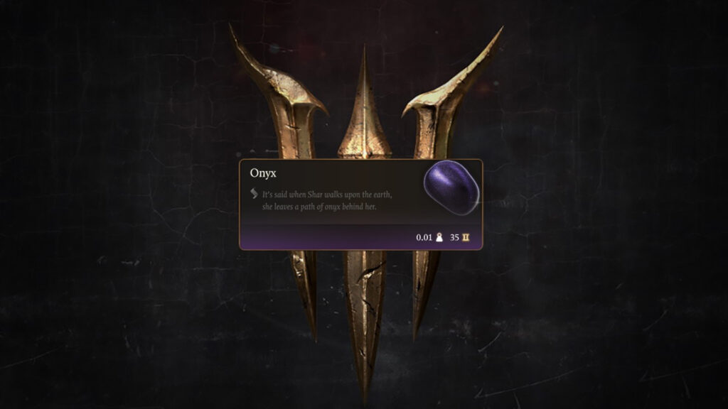BG3 Onyx Use