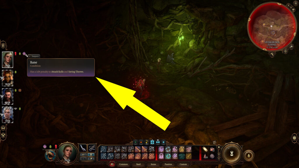 Bane Condition Effects in Baldur's Gate 3
