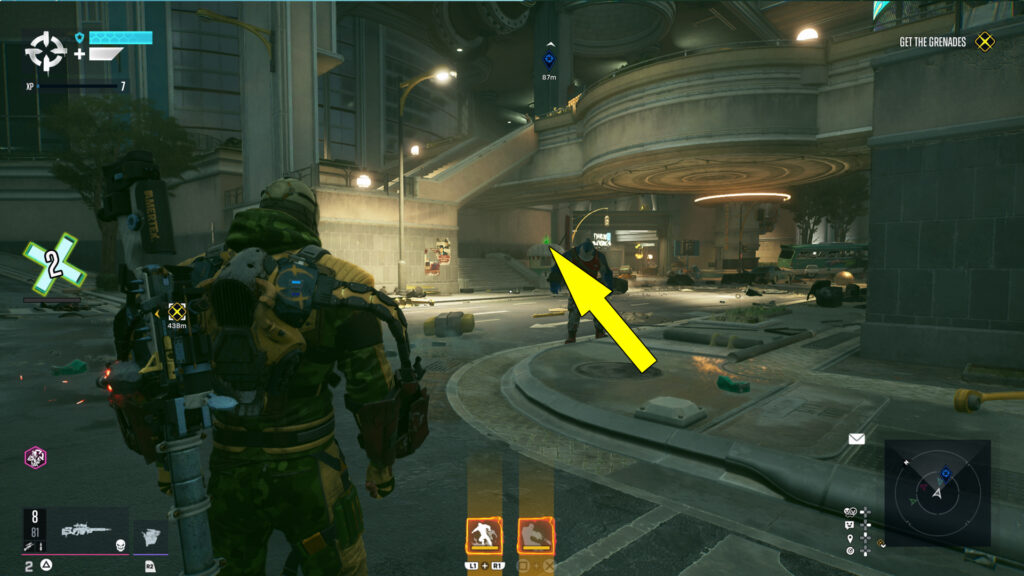 In this image you can see the sixth Riddler Trophy in Midtown area of Suicide Squad video game.