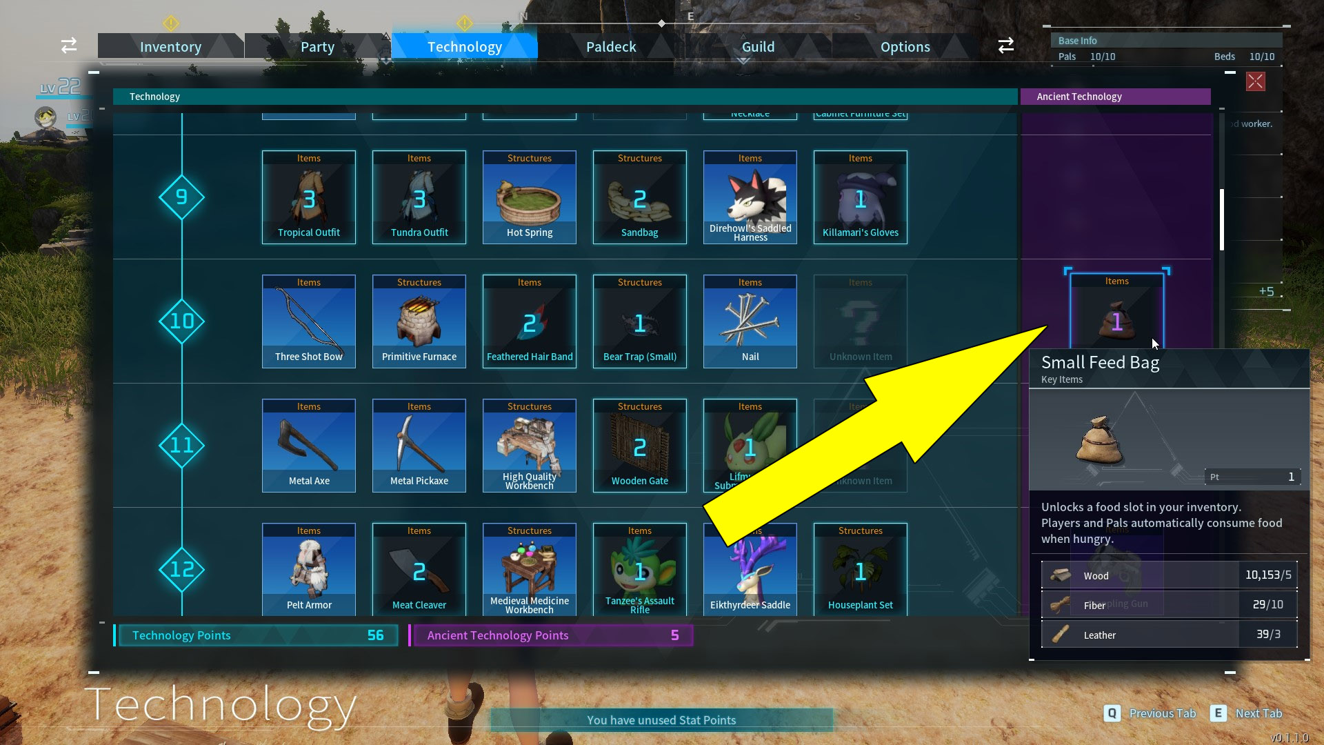 Palworld Feed Bags: How To Craft And Use Food Slots