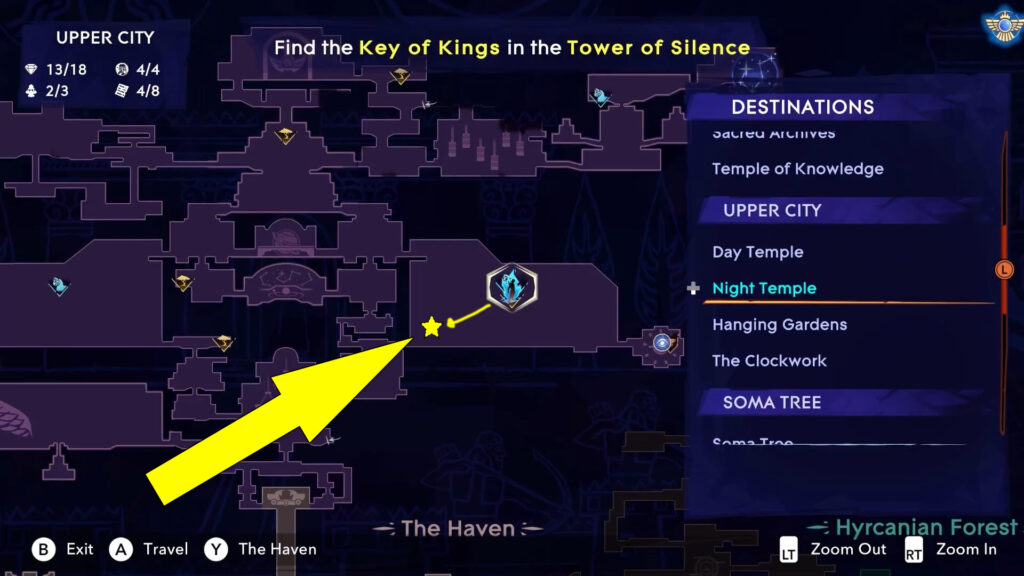 This image shows where to find a enemy that looks like the statues in the puzzle room.
