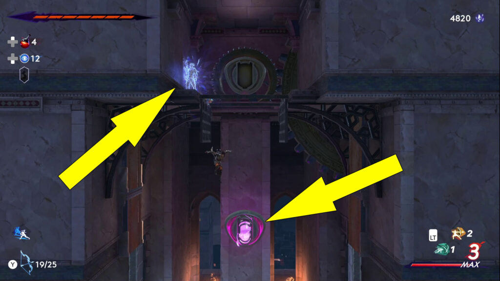 This image shows how to complete the left chamber puzzle room.
