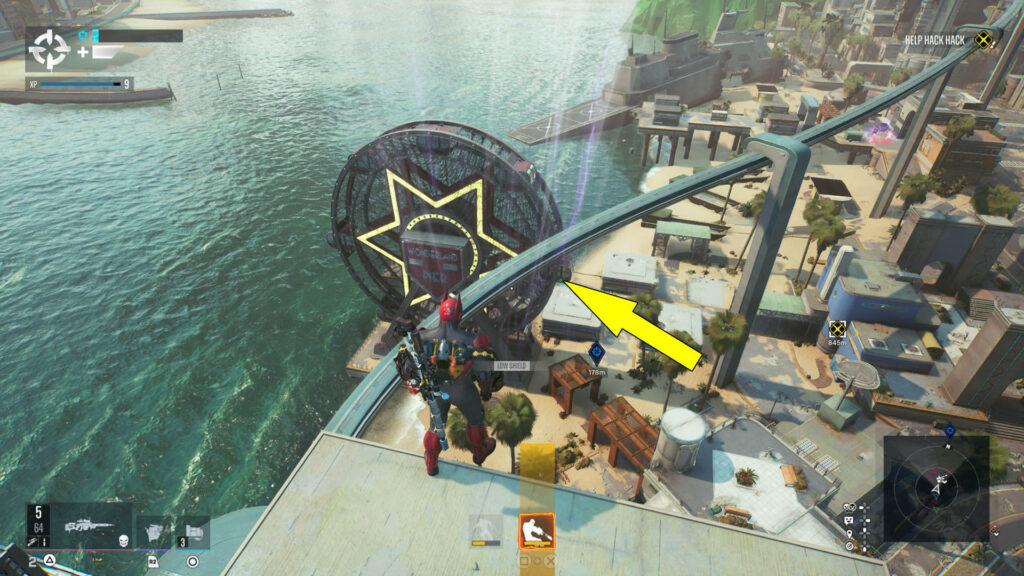 The image shows the Suicide Squad Wonderland District Riddler Trophy found on the Ferris Wheel.