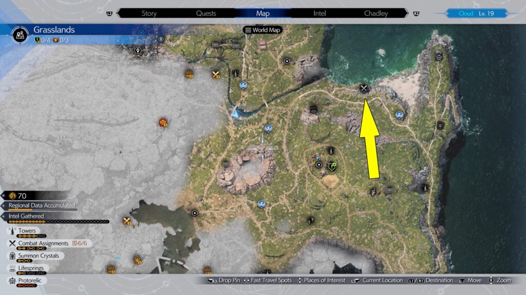 Grasslands Fiend Intel 1 is found northeast of Bill's Ranch