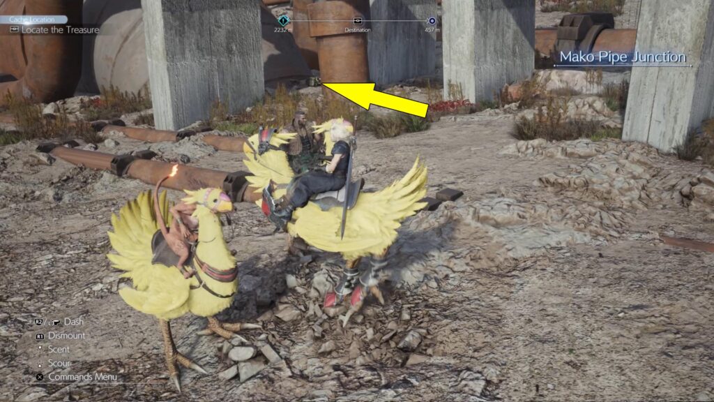 The second Mako Pipe Junction Cache is found at the base of another large pipe heading west.